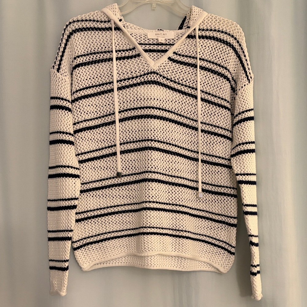 Brit.NY‎ Women's Striped Knit Sweater Nautical Beach, size small
